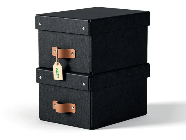 Puro opbergdoos small A5 7 liter zwart 2 stuks