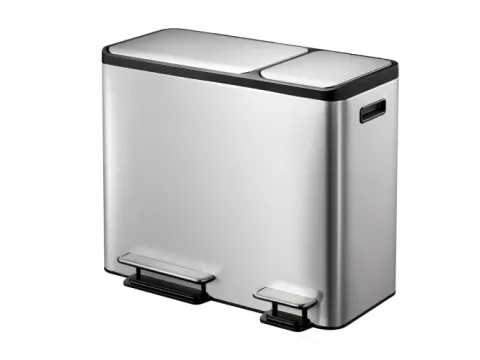 Ecocasa Recycler Pedaalemmer 30+15 Liter mat RVS