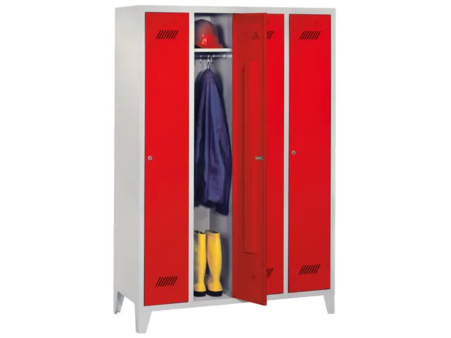 locker,HxBxD 1850x1200x500mm,4vak,vak B 300mm,RAL7035,front RAL7016