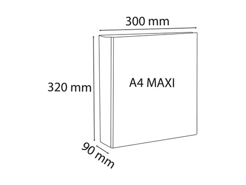 Ringmap Pp Personaliseerbaar Kreacover 4D-Ringen 60mm A4 Maxi Rood