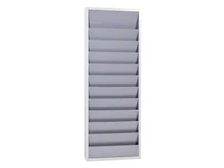 orderplanner,20vakken,HxBxD 1278x554x74mm,plank(en) plaatstaal,grijs - 1