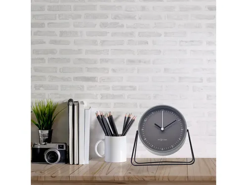 Wekker Nextime Berlin Table 14x13 cm grijs metaal