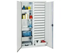 Draaideurkast Hxbxd 1800x1000x500mm 16laden 4legborden Lichtgrijs