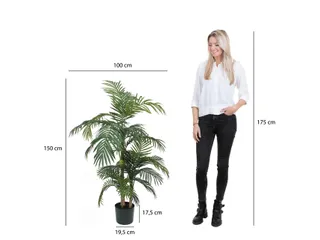 Kunstplant Mica Areca palm in plastic pot 150cm - 10
