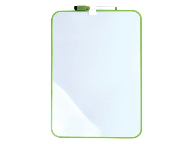 Whiteboard Desq 24x34cm + marker groen profiel