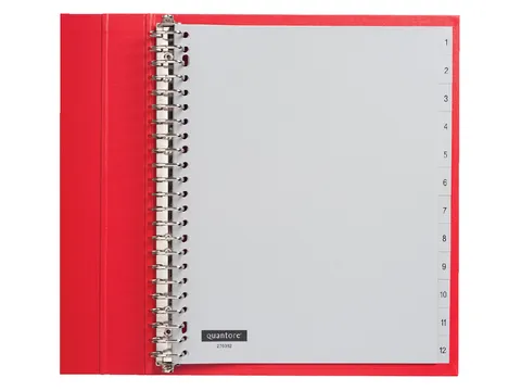 Tabbladen Quantore A4 23-Gaats 1-12 Genummerd Extra Breed Pp