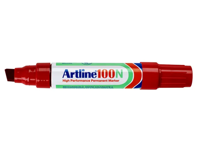 Viltstift Artline 100 schuin 7.5-12mm rood