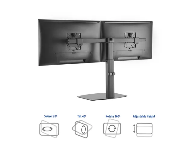 Monitorarm ACT office gasveer crossbar 2 schermen