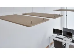 Akoestisch PET-vilt rechthoekig plafondpaneel 60x120cm Beige