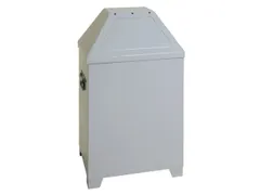 Afvalverzamelaar Zelfblussend 95 Liter 870X450X450Mm 2 Openingen Alu