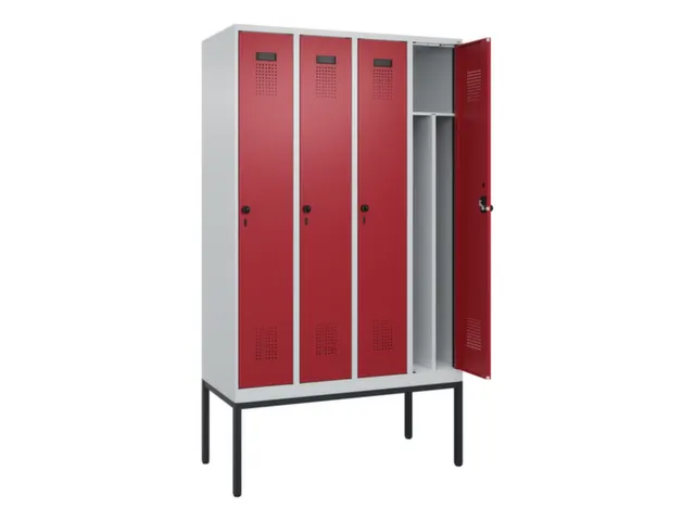 locker voor scheiding van kleding,HxBxD 2120x1200x500mm,4vak