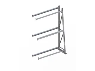 magazijnrek voor profielen,aanbouwveld,eenzijdig,HxBxD 2200x1400x500mm - 1