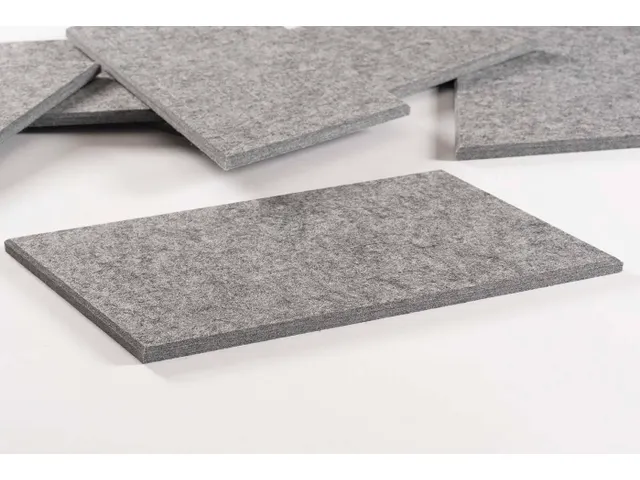 Akoestische PET-vilt Parallellogram tegels donkergrijs 30x25cm 22 stuk