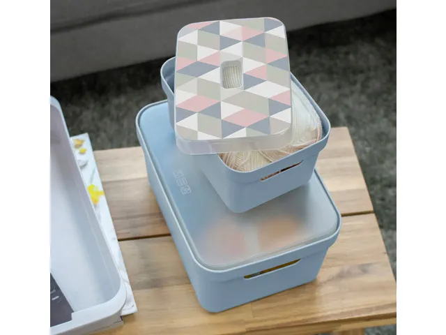 Boîte de rangement Sigma Home 17,7x12,8x9,3cm bleu 2,5L