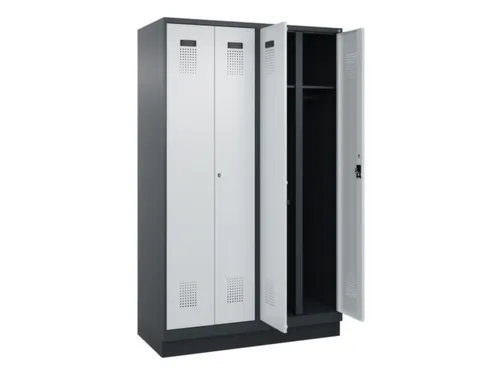 locker voor scheiding van kleding,HxBxD 1950x1200x500mm,4vak