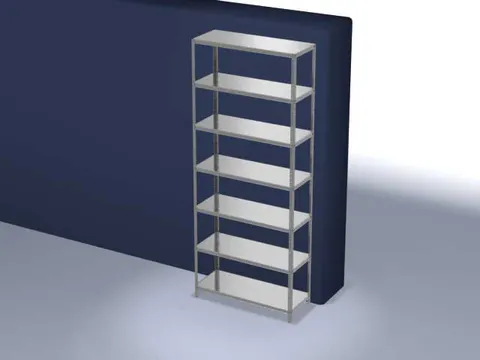 magazijnstelling,grondveld,HxBxD 3000x1300x500mm,vaklast 125kg