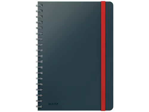 Notitieboek Leitz Cosy B5 lijn spiraal grijs