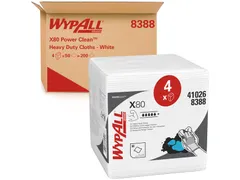 Poetsdoek WypAll X80 PowerClean 305x317mm 4x50vel wit 8388