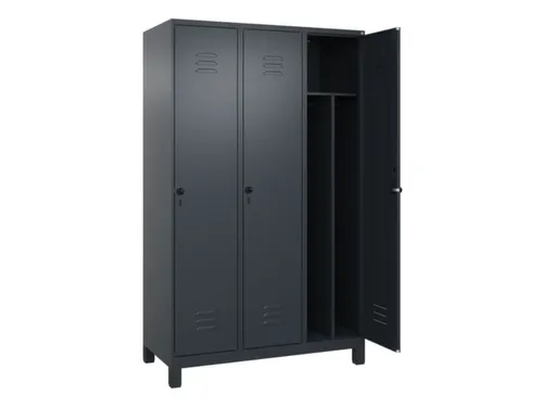 locker voor scheiding van kleding,HxBxD 1950x1200x500mm,3vak
