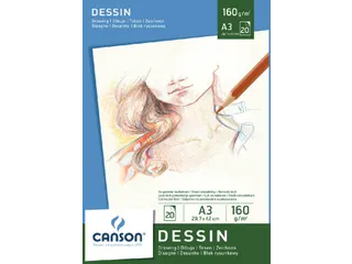 Tekenpapier Canson Graduate Drawing 30vel 160gr A3 helderwit - 2