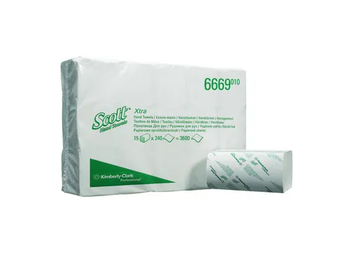 Scott Xtra 6669 Intergevouwen handdoeken medium 1-laags wit