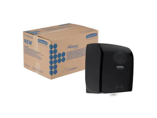 Handdoekroldispenser Aquarius zwart 7376