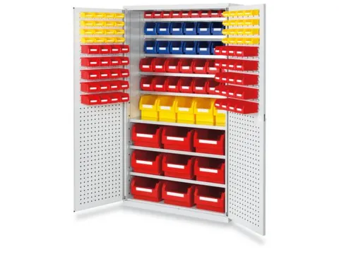 Ruime Bakkenkast 1950x1130x590mm 124 Magazijnbakken Gesleufde/Geperf