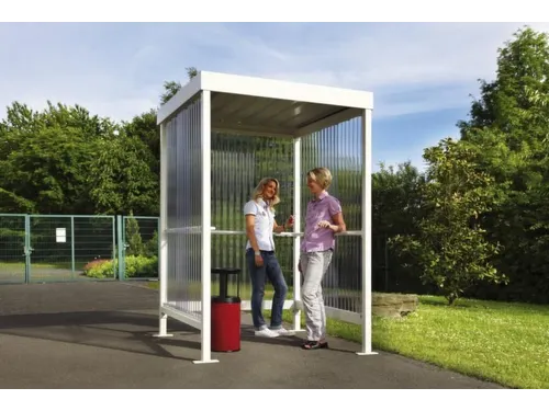 Zijwand voor rokersoverkapping rechts/links polycarbonaat bouwframe ve