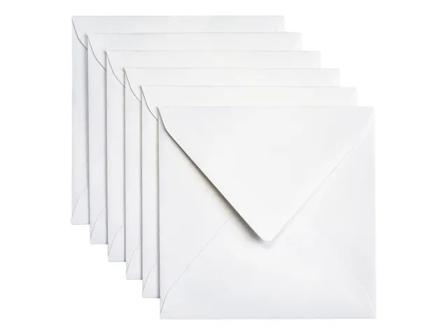 Envelop Papicolor 140x140mm Parelwit Gegomd