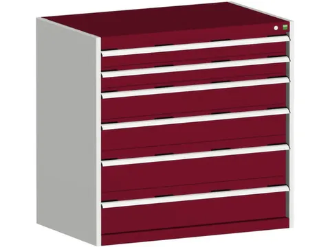 ladekast HxBxD 1000x1050x650mm 6laden RAL7035 front RAL3004