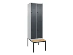 armoire vestiaire avec banc à deux niveaux HxlxP 2120x600x815mm