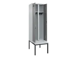 locker met bank,voor scheiding van kleding,HxBxD 2120x600x815mm,2vak