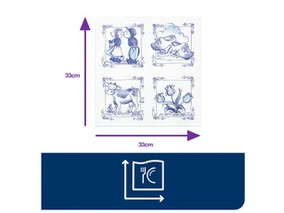 Tork 509356 Lunchservet Delft Ware 32,8x32,5cm - 4