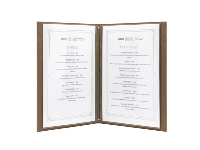 Porte-menu Securit Signature A4 marron
