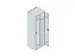 locker voor scheiding van kleding,HxBxD 1850x600x500mm,2vak