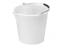 Emmer kunststof wit 17 liter Met Schenktuit