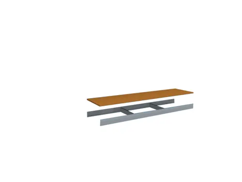houten vloer,v. breedvakstelling,BxD 1500x400mm,dikte 19mm,vakl. 350kg