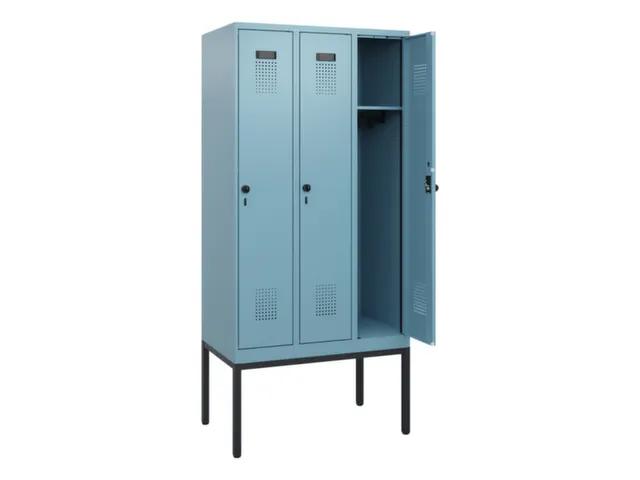 schoollocker,HxBxD 1950x900x500mm,3vak,vak B 300mm,draaigrendel