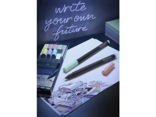 Fineliner Faber-Castell Grip 0,4mm etui 5 stuks pastel assorti - 3