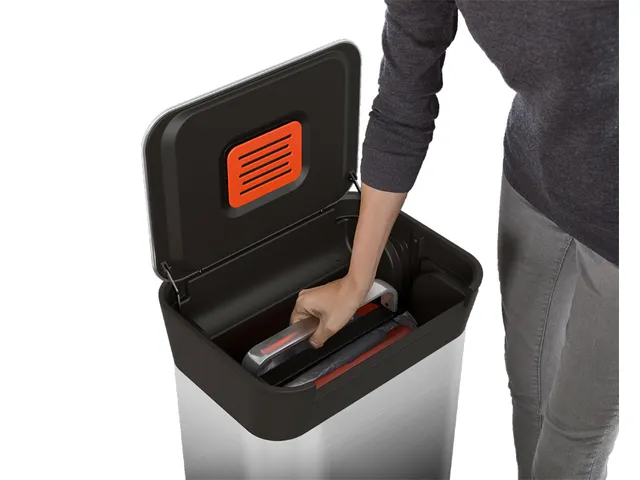 Pedaalemmer Intelligent Waste Titan mat RVS Zwart 30 liter