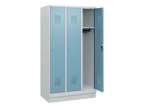 schoollocker,HxBxD 1630x900x500mm,3vak,vak B 300mm,cil.-slot,sokkel