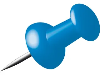 Pushpins Alco doosje a 40 stuks donkerblauw - 1