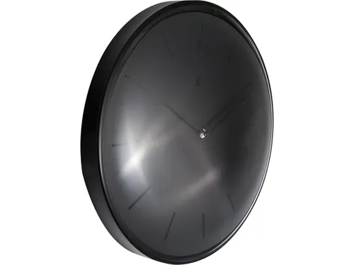 Wandklok NeXtime Glamour Ø40cm metaal zwart streepaanduiding