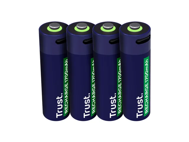 Batterij Trust USB-C oplaadbaar AA 4 stuks