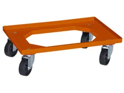 Bakonderwagen 250kg Laadvloer 600x400mm Oranje Kunststof Wielen