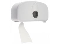 Toiletpapier dispenser Duo Wit Met 1 pak Toiletpapier