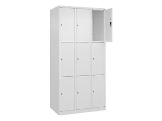 lockerkast,HxBxD 1850x900x500mm,3x3vakken,vak B 300mm,cil.-slot - 1