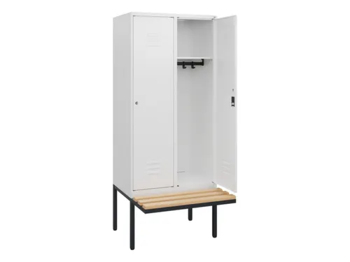 locker met bank,HxBxD 1950x800x815mm,2vak,vak B 400mm,cil.-slot