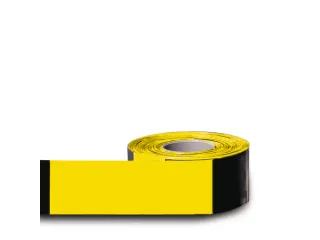 Afzetlint Pe L 500 M B 80 Mm Bedrukt Geel/zwart Gestreept - 1
