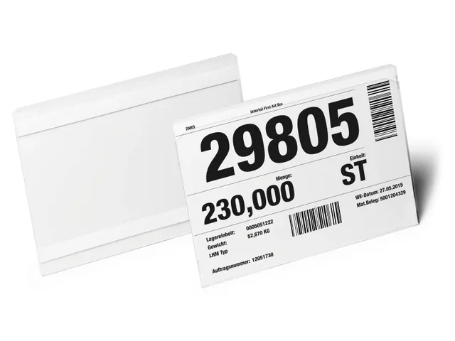 Zelfklevende documenthoes HARD COVER A5 liggend formaat 10 stuks